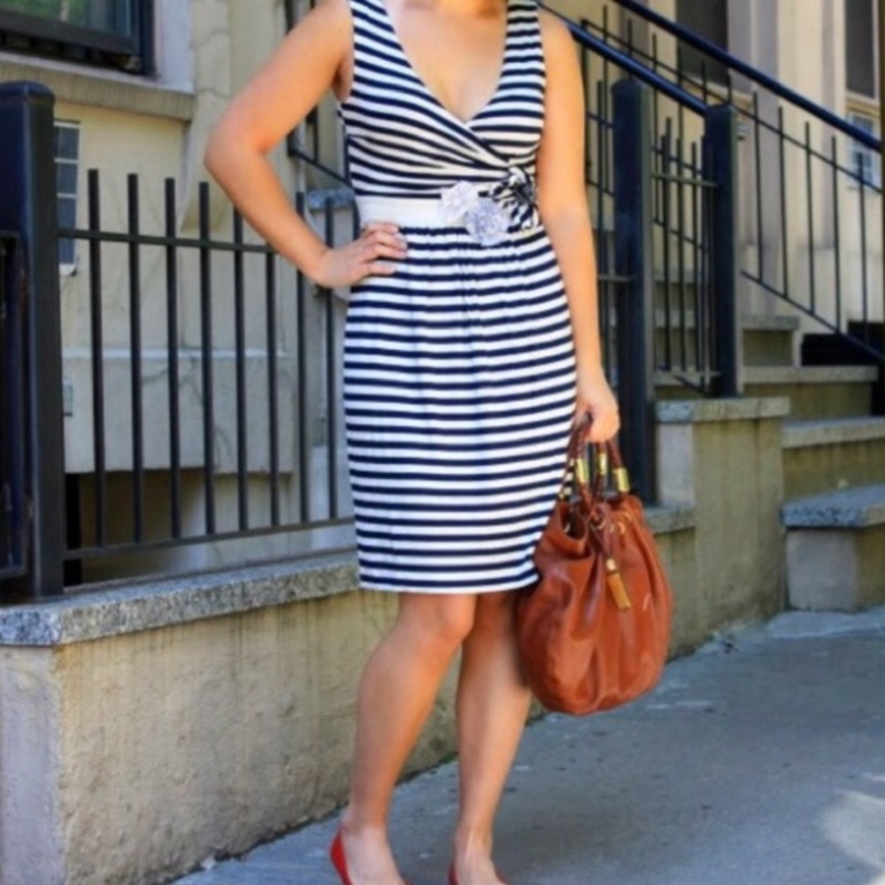 Anthropologie Little Yellow Button Perilla Dress